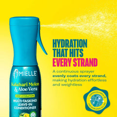 Mielle Organics being applied to damp curls for easier detangling