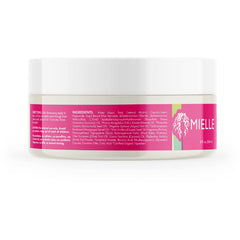 Mielle Organics ingredient label close-up showing mongongo and almond oils, supports transparency