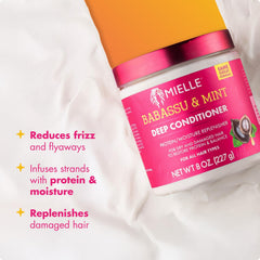 Mielle Organics 8 oz jar beside a ruler to show product size