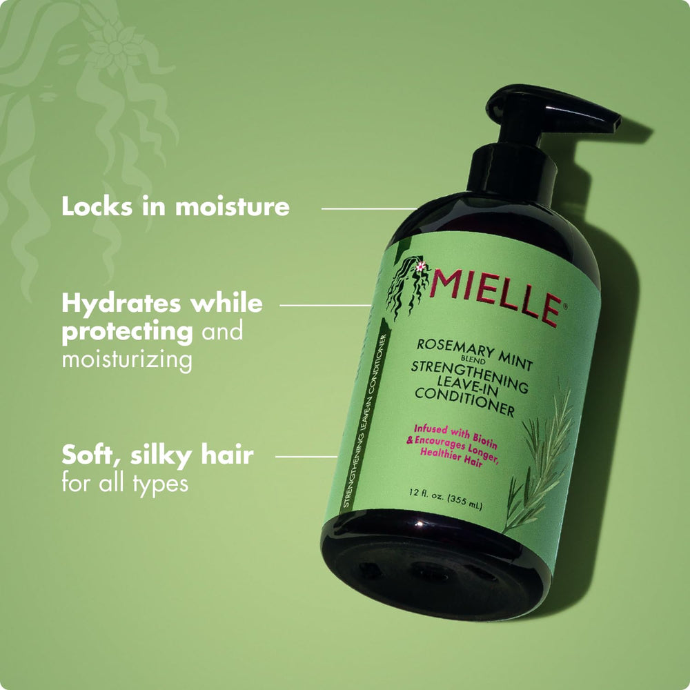 Mielle Organics applied to damp curls showing easier detangling benefit