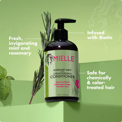 Mielle Organics being applied to wet hair in shower demonstrating detangling benefit