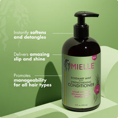 Mielle Organics creamy conditioner texture close-up showing slip and moisturizing richness