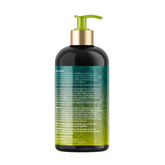 Mielle Organics bottle on bathroom shelf suggesting daily routine ease