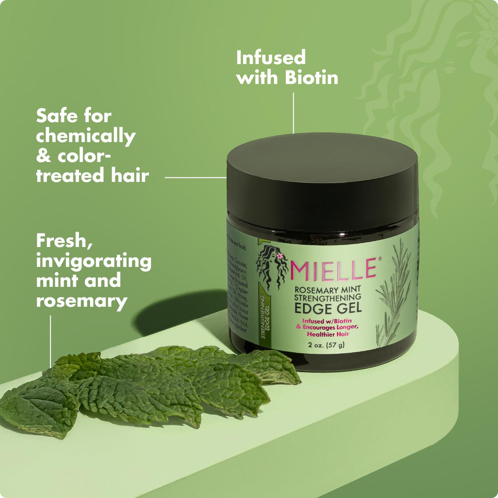 Mielle Organics before and after edge control photo showing neater hairline benefit