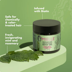 Mielle Organics before and after edge control photo showing neater hairline benefit