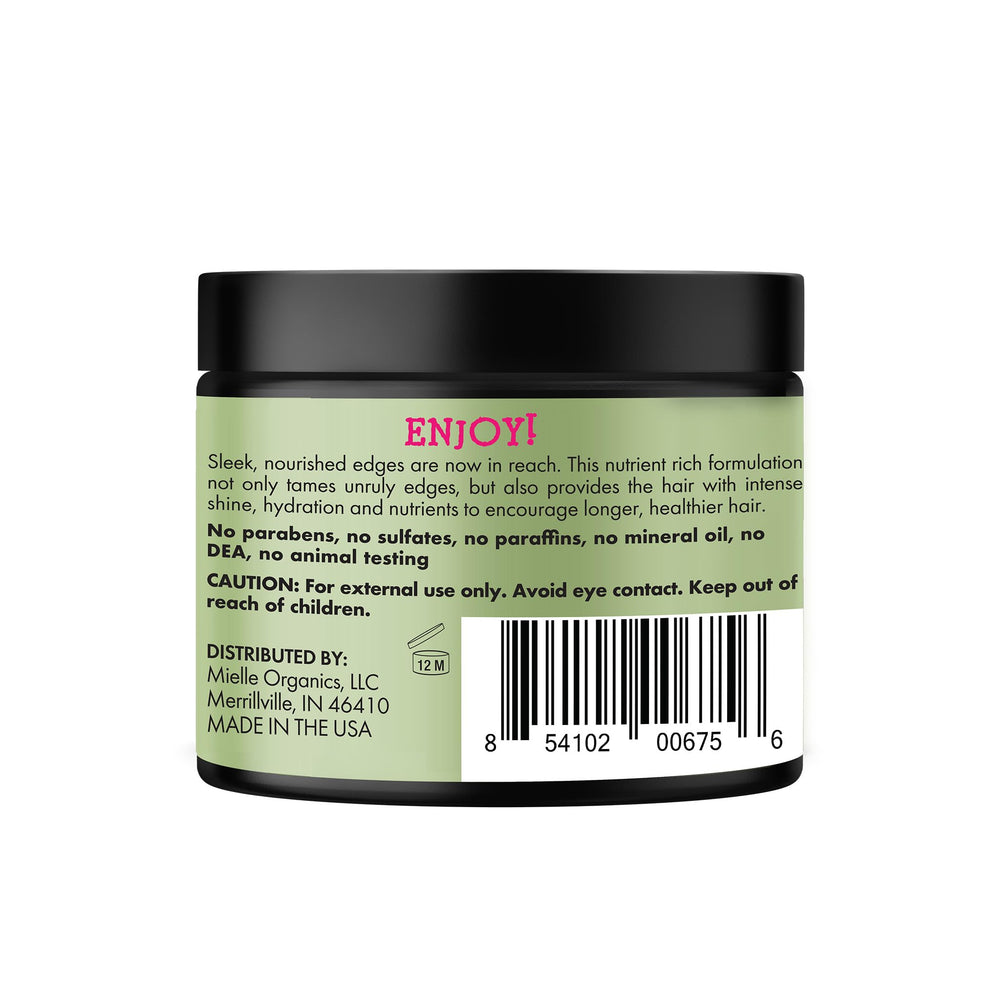 Mielle Organics used to finish an updo showing polished, long-lasting style benefit