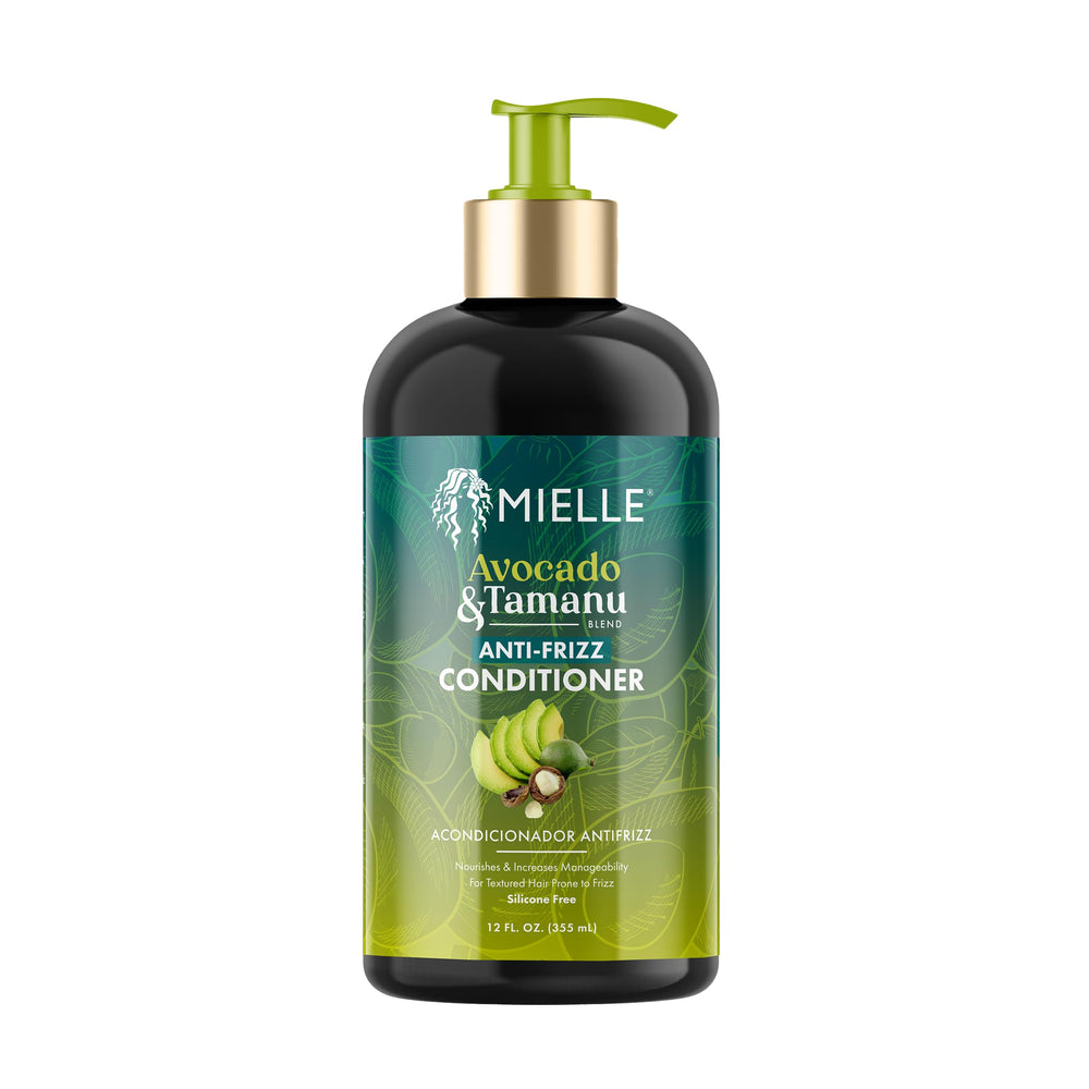 Mielle Organics front bottle showing avocado and tamanu benefits