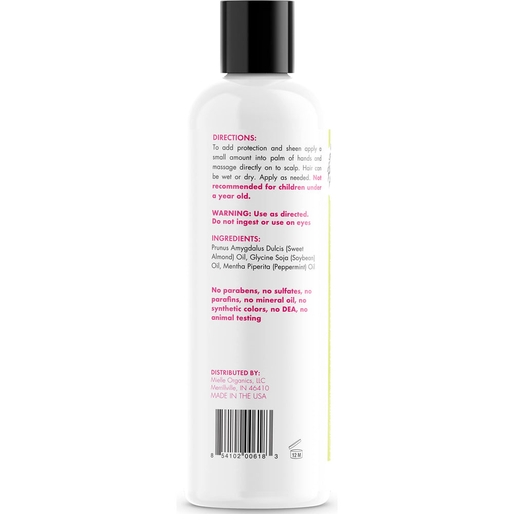 Mielle Organics close-up of mint almond oil texture for quick absorption