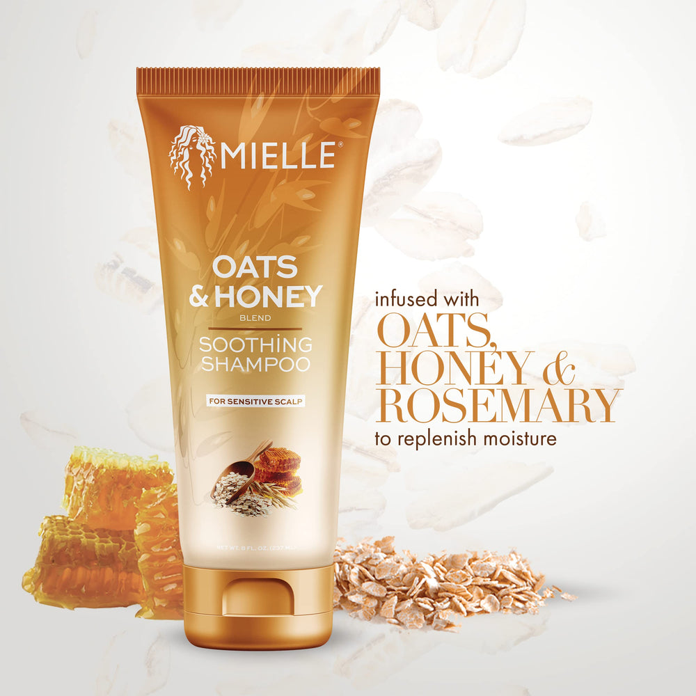 Mielle Organics bottle in hand showing true size and travel-friendly benefit