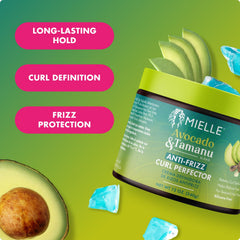 Mielle Organics jar in hand showing 12oz scale and travel-friendly benefit