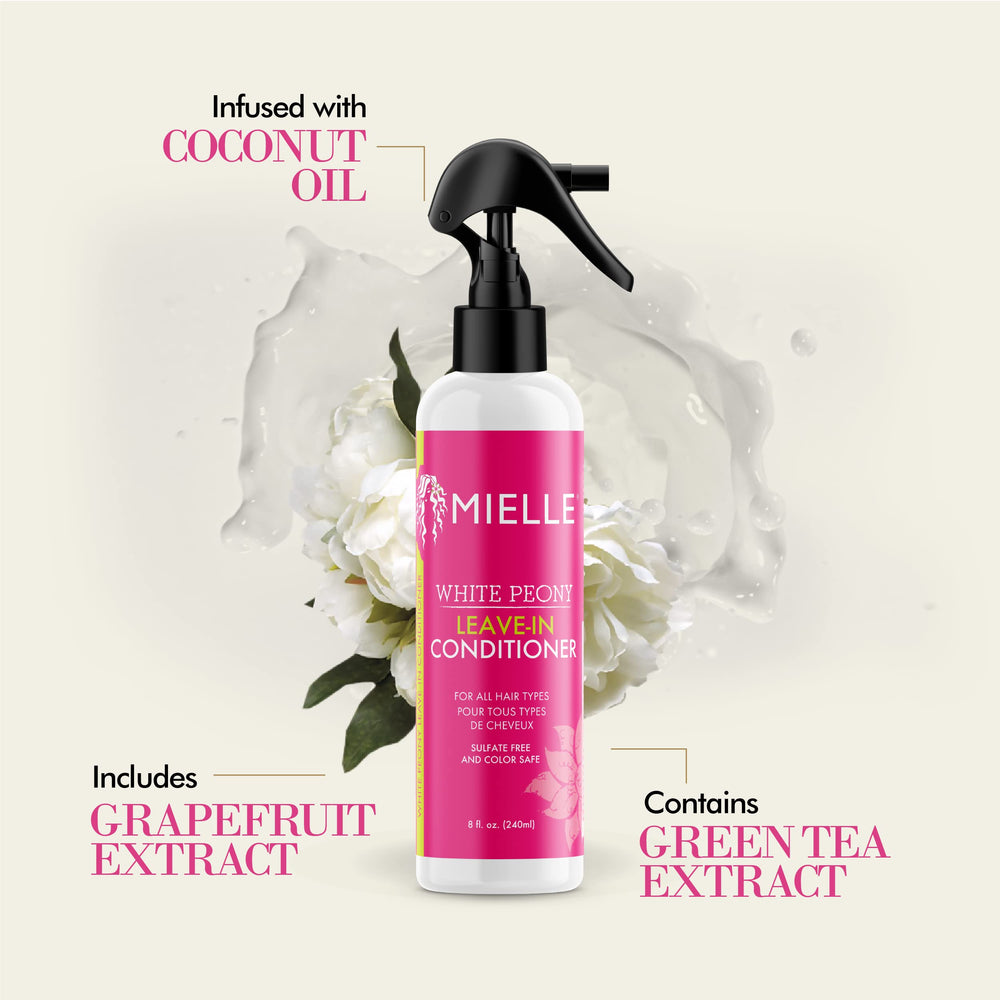 Mielle Organics liquid texture close-up showing lightweight hydration benefit