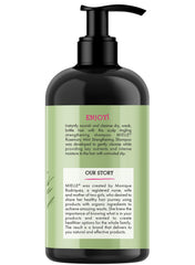 Mielle Organics shampoo on shelf next to masque suggesting complete care routine