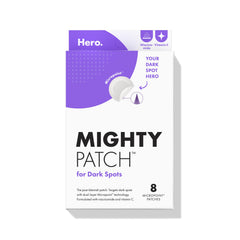 Mighty Patch front packaging showing 8-count box and benefits