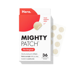 Mighty Patch front packaging showing 36 stickers and brand clarity
