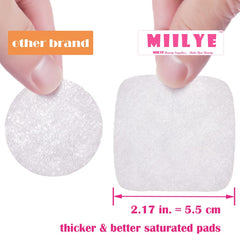 MIILYE box next to a credit card for scale showing compact portability
