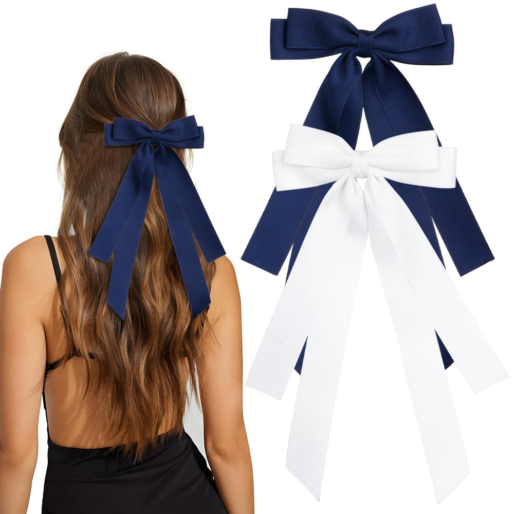 MIKONIKO bow front view showing black and white pair, classic style advantage