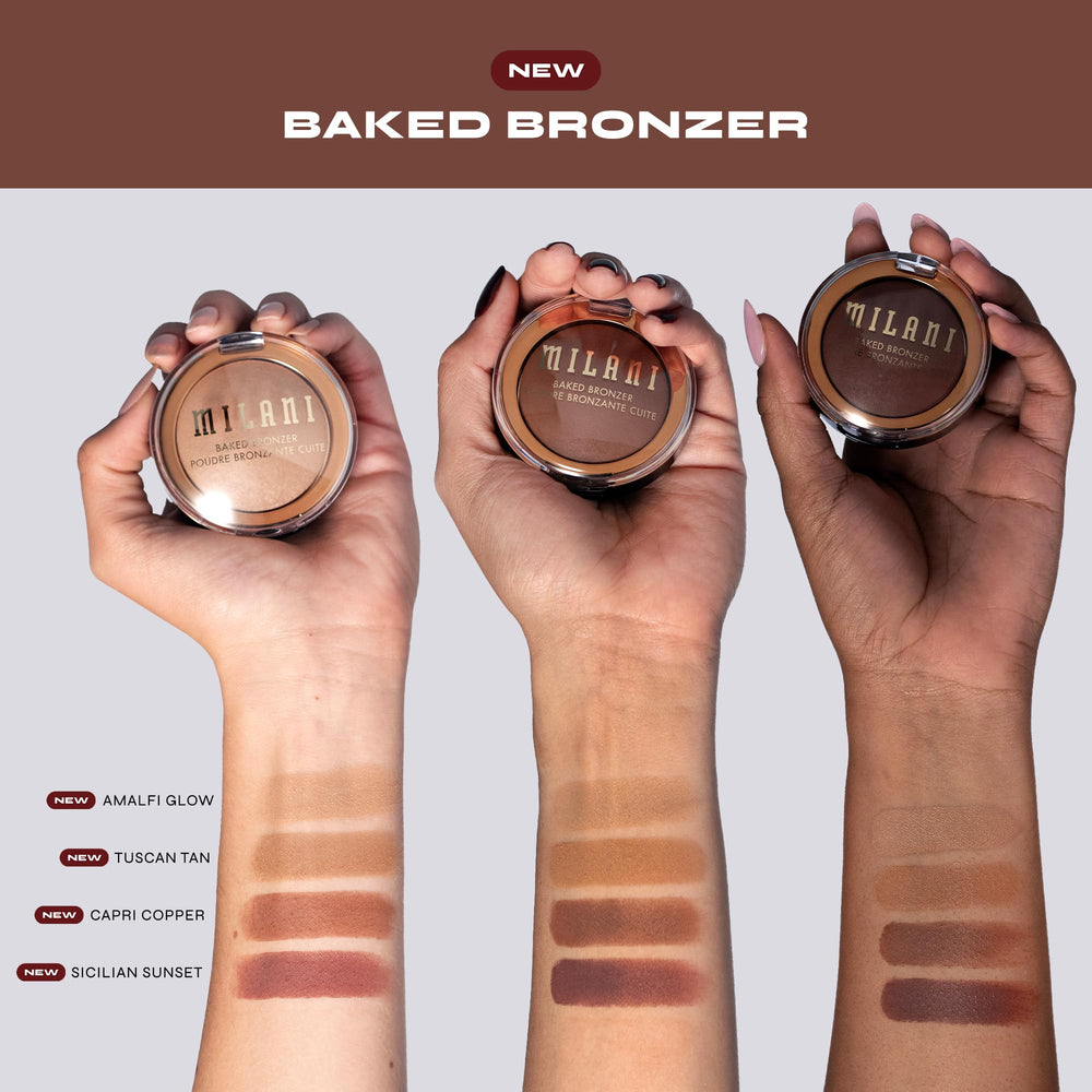 Milani close-up of baked texture highlighting fine-milled powder for seamless blend