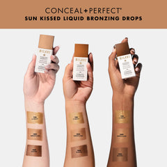 Visual of copper peptides and hyaluronic depiction highlighting Milani skin-supporting benefits