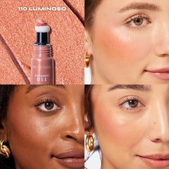 Milani Cheek Kiss cushion applicator closeup for accurate placement