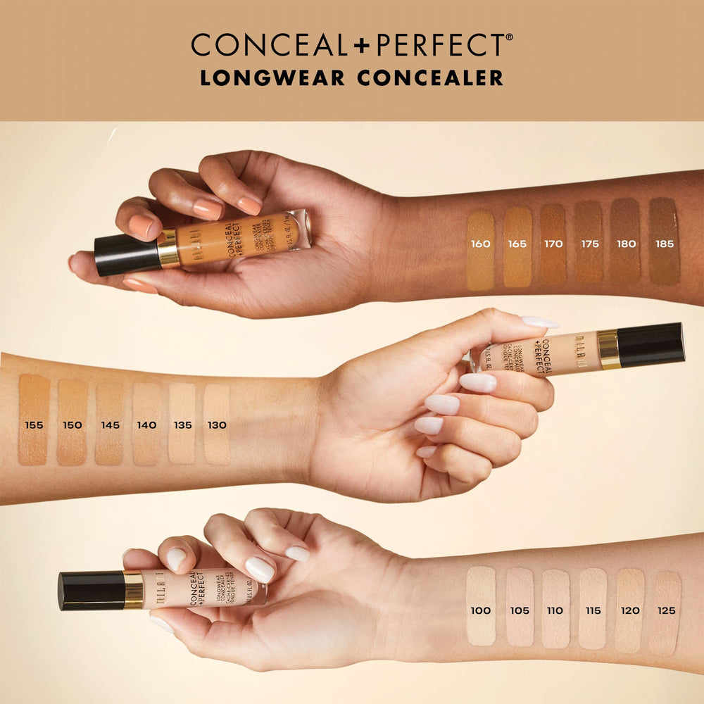 Milani concealer being applied under-eye to hide dark circles for brighter look