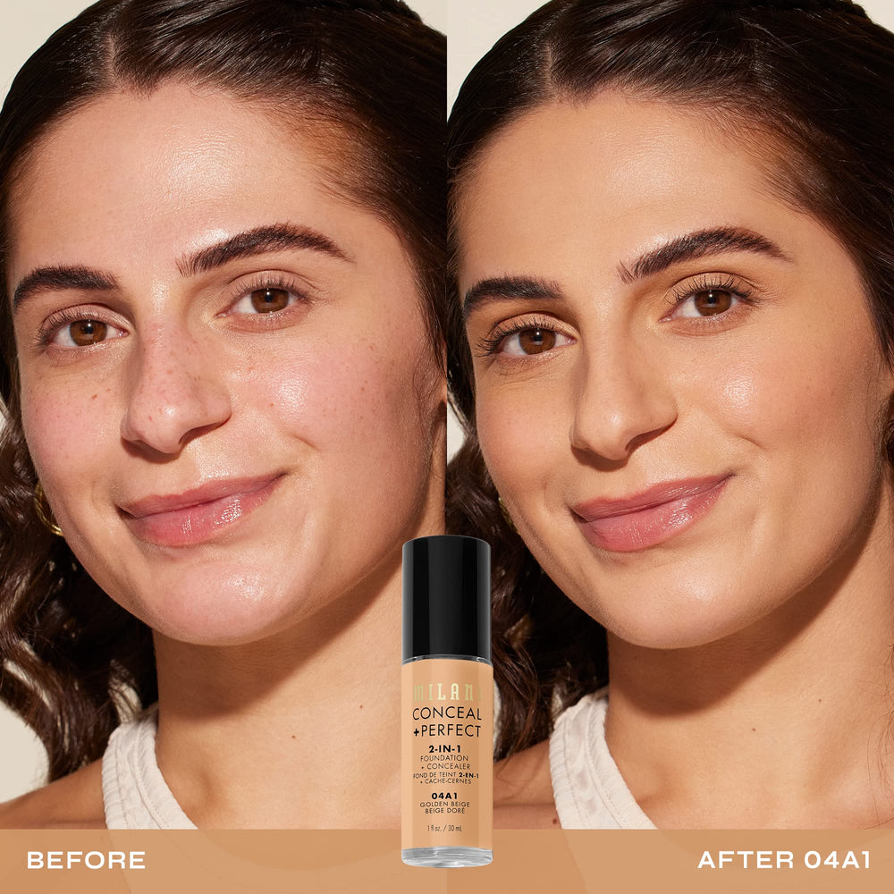 Milani pump dispensing creamy texture showing blendable, buildable coverage