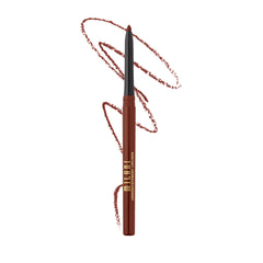Milani front-angled liner pencil showing tip and sleek casing , easy precise application