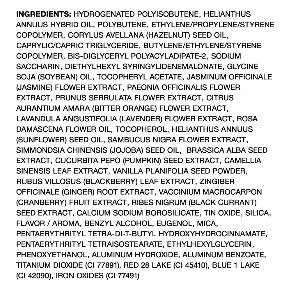 Milani Fruit Fetish next to everyday items showing 0.14 oz portable size and convenience benefit