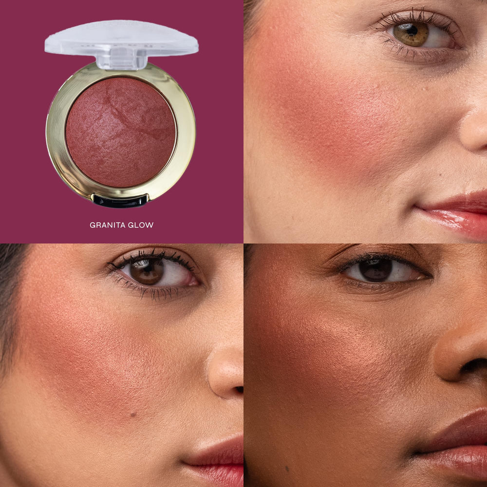 Swatch of Milani Granita Glow on skin demonstrating buildable natural color