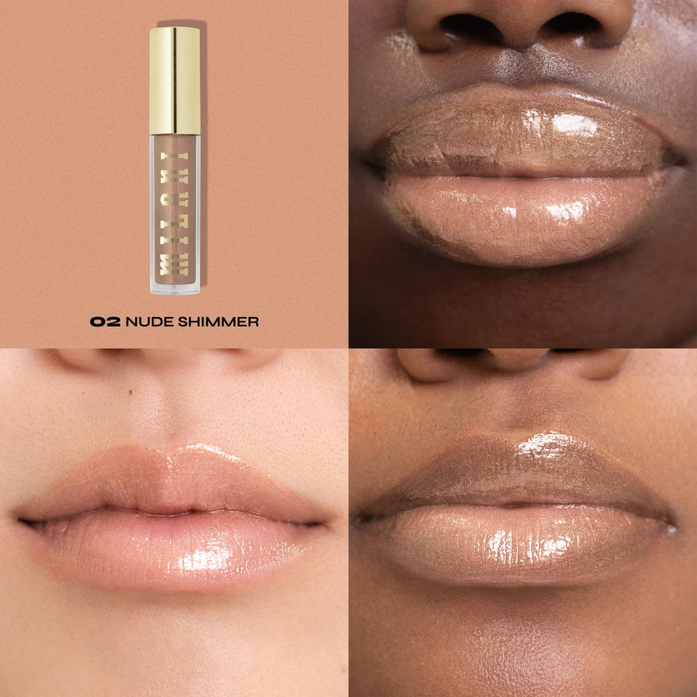 Milani applicator close-up demonstrating precise, even gloss application
