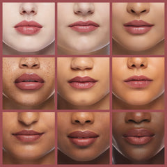 Milani Keep It Full Rosewood on lips close crop highlighting natural shine and color