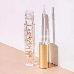 Milani model applying serum at mirror, promoting simple nightly routine