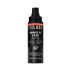 Milani bottle front view showing product branding and matte finish benefit