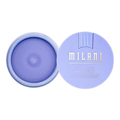 Milani primer application on fingers showing smooth, pore-blurring finish