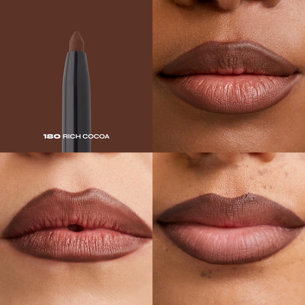 Milani Rich Cocoa close-up of pencil tip for precise application benefit