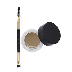 Milani brow color placed in makeup bag illustrating vegan, long-wear brow solution