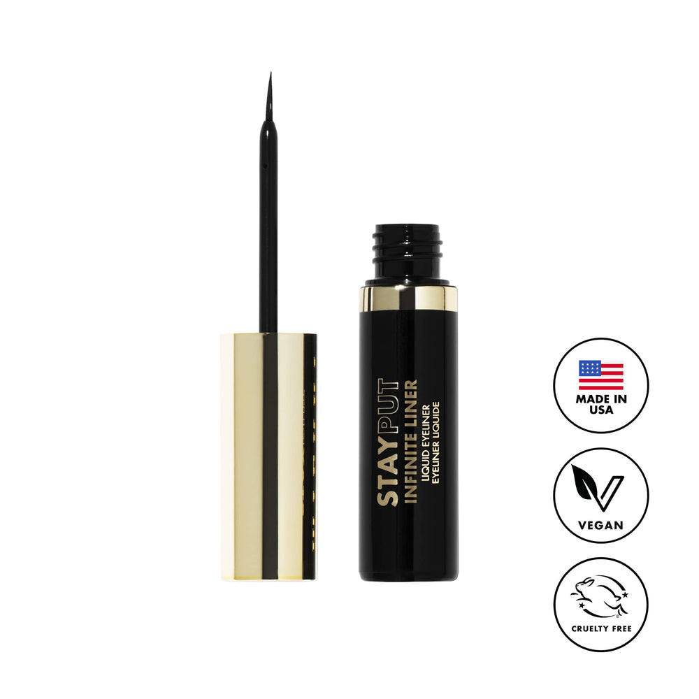 Milani eyeliner brush-tip close-up for precise lines and controlled application benefit