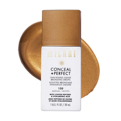 Milani front packaging showing bronzing drops and product benefit of lightweight glow