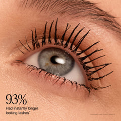 Milani tubing mascara texture on skin demonstrating smooth, non-clumping formula finish