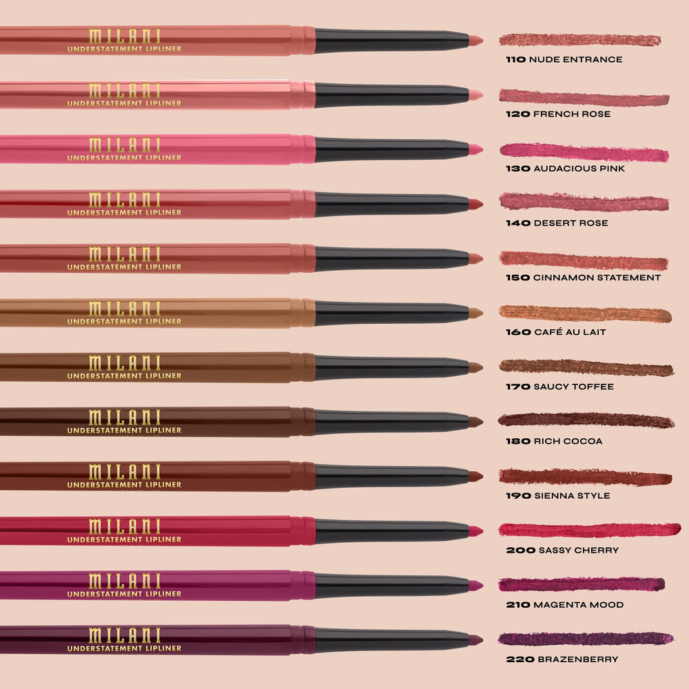 Milani lipliner creamy texture close-up illustrating smooth glide and rich pigment