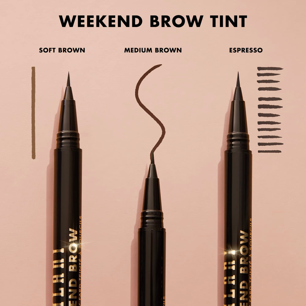 Milani application brush close-up showing precise brow tint application benefit
