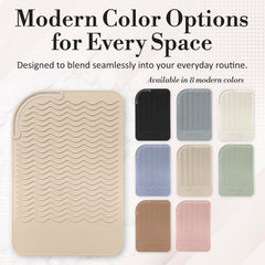 Milaya Beauty mat edge detail highlighting durable silicone construction