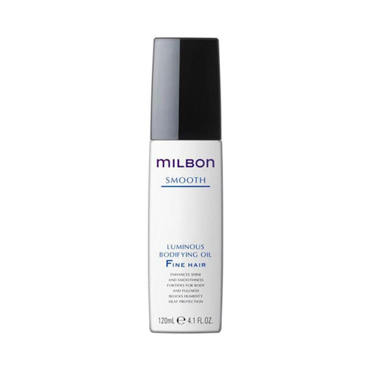 Milbon bottle front view showing elegant packaging and size benefit
