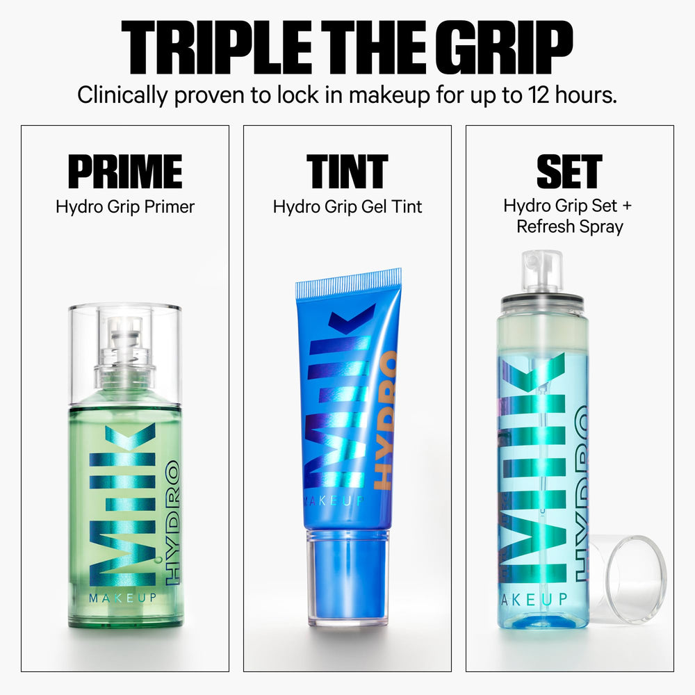 Milk Makeup primer beside a ruler for 1 oz size comparison showing portable, purse-friendly benefit