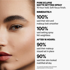 Milk Makeup mist spraying demonstrating even application and longevity