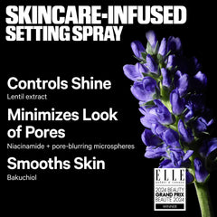 Milk Makeup spray texture on skin highlighting pore blurring effect