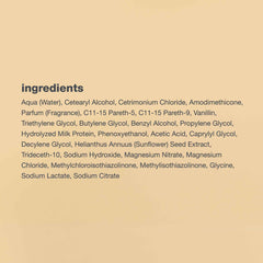 milk_shake ingredient label with milk proteins and sunflower extract, shows nourishment