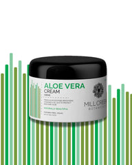 Mill Creek aloe vera cream smooth texture close-up for fast absorption