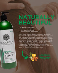 Mill Creek shampoo lather texture demonstrating gentle cleanse