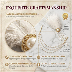 Milovgvset layered faux pearl tassel detail highlighting elegant drape