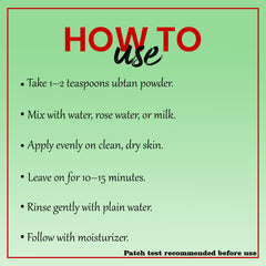 minature applying ubtan face mask showing gentle coverage and ritual care benefit